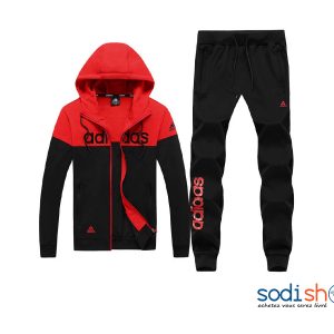 Complet Jogging avec Sweat à Capuche Couleur Noire Marque Adidas WA0021