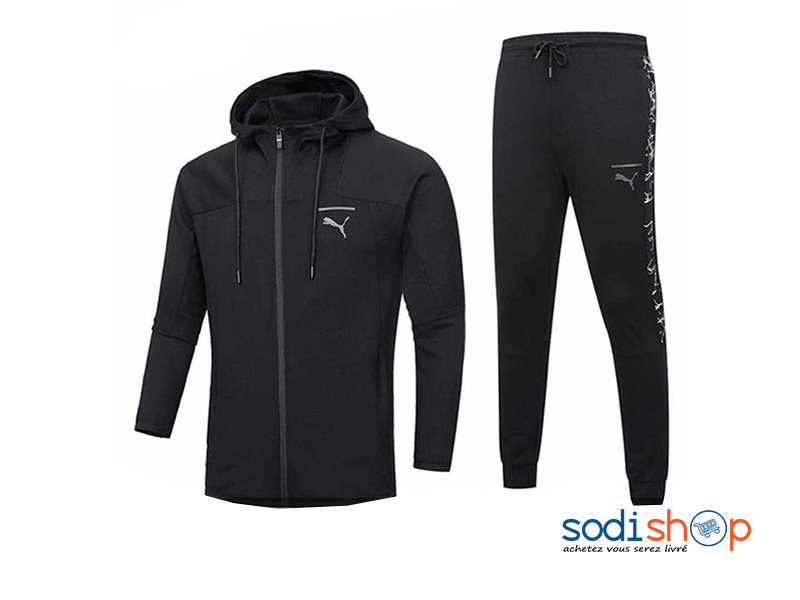 Complet Jogging avec Sweat à Capuche Couleur Noire Marque Puma WA0021