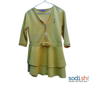 Haut Pour Femme Couleur Vert Olive Manche Demi-Longue KT00102