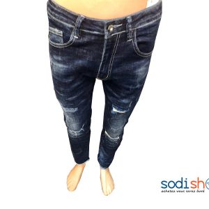 Jean Destroy Blessé Design Spécial - Couleur Bleu Pour Homme BJ00100