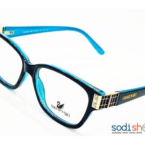 Lunette de Mode Swarovski Forme Arrondie - Couleur Bleu Noir DL00106