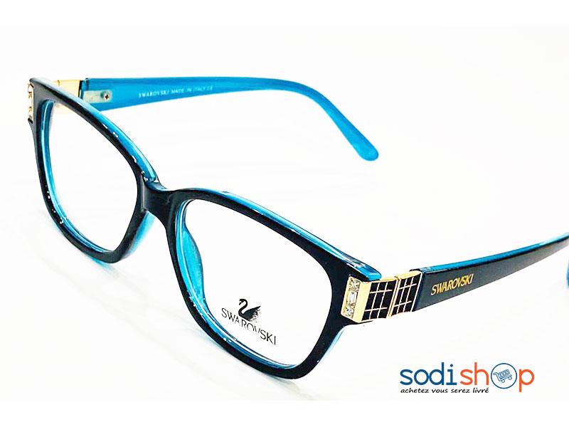 Lunette de Mode Swarovski Forme Arrondie - Couleur Bleu Noir DL00106