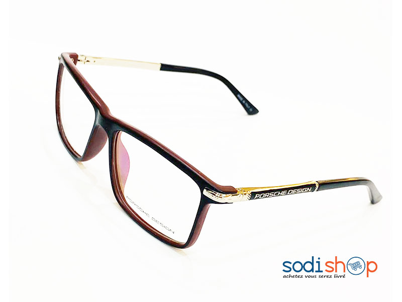 Lunette Porsche Design Haute Qualité Forme Rectangle Couleur Marron DL00106