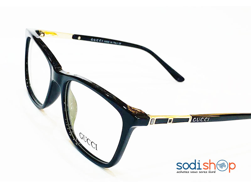 Lunette Gucci Forme Rectangle - Couleur Noir Or DL00106