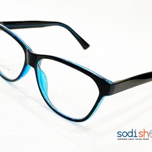 Lunette Chic Haute Qualité 15-140 Forme Arrondie Couleur Noir Bleu DL00106