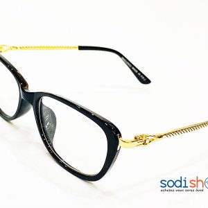 Lunette Maclocci Haute Qualité Forme Arrondie Couleur Noir Or DL00106