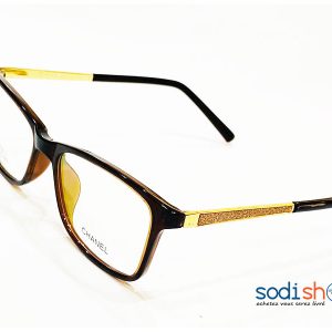 Lunette Chanel Forme Rectangle - Couleur Marron Or DL00106