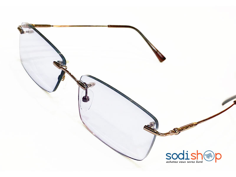Lunette de Lecture Sans Cerclage en Métal Doré DL0016