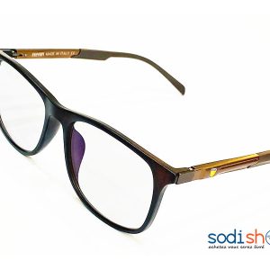 Lunette de Mode Forme Ronde Couleur Marron DL00106