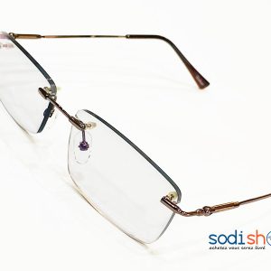 Lunette de Lecture en Métal Doré Forme Rectangle DL0016