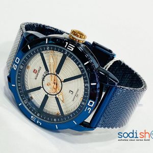 Naviforce Montre Homme Bracelet en Acier Indicateur de Date - Couleur Bleu DL00106