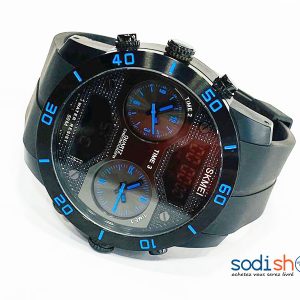 Montre SKMEI Multifonction Cadran Numérique et Analogique - Couleur Noir Bleu Pour Homme DL00106