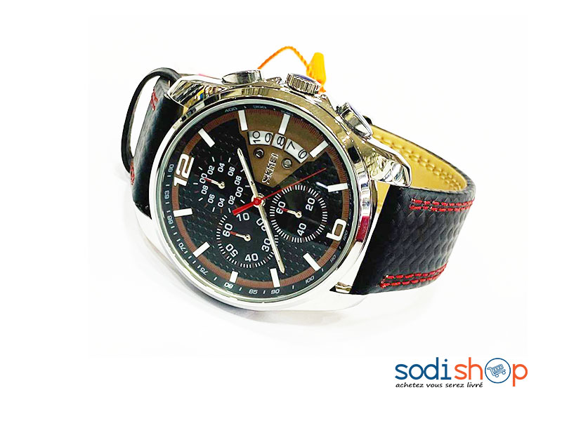 SKMEI Montre Homme Haute Qualité - Couleur Noir Argent DL00106