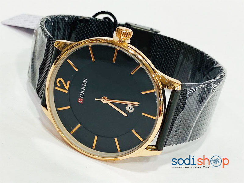 Curren Montre Unisexe Haute Qualité - Couleur Noir Or DL00106