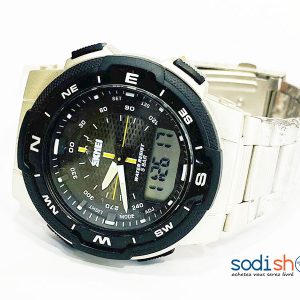 SKMEI Montre Homme Cadran Numérique et Analogique - Couleur Beige Noir DIA00169