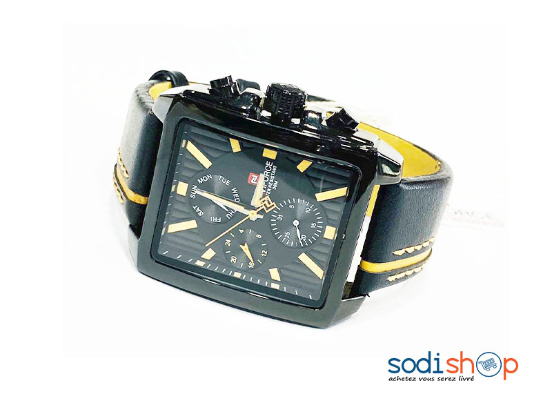 Montre Naviforce Conception Luxueuse - Couleur Noir Jaune DL00106