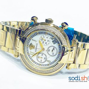 Montre Versace Design Eclatant Indicateur de Date - Couleur Or DL00106