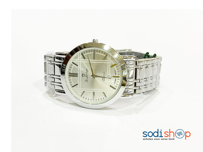 Montre Superior Couleur Argent Indicateur de Date DL00106