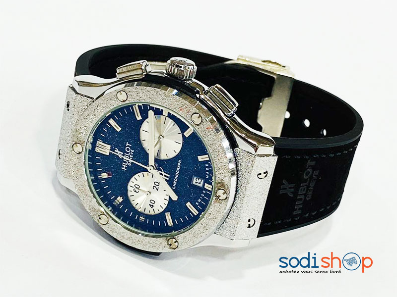 Montre à Quartz Hublot Haute Qualité Pour Homme - Couleur Noir Argent DL00106