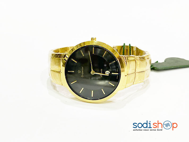 Montre Superior Bracelet à Maillons Haute Qualité - Couleur Or Noir DL00106