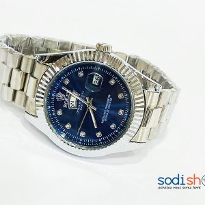 Montre Rolex Conception Luxueuse Indicateur de Date - Couleur Argent Bleu DL00106