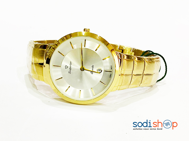 Montre Femme Superior Couleur Doré avec Afficheur de Date DL00106
