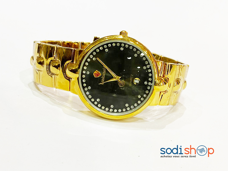 Montre Pour Femme LookWorld Couleur Dorée Cadran Noir DL00106