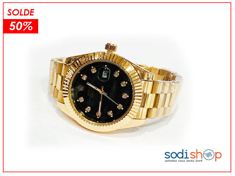 Montre Rolex Conception Luxueuse - Couleur Or Noir DL00106