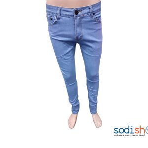 Jean Slim Couleur Bleu Ciel Haute Qualité - Pour Homme BJ00100