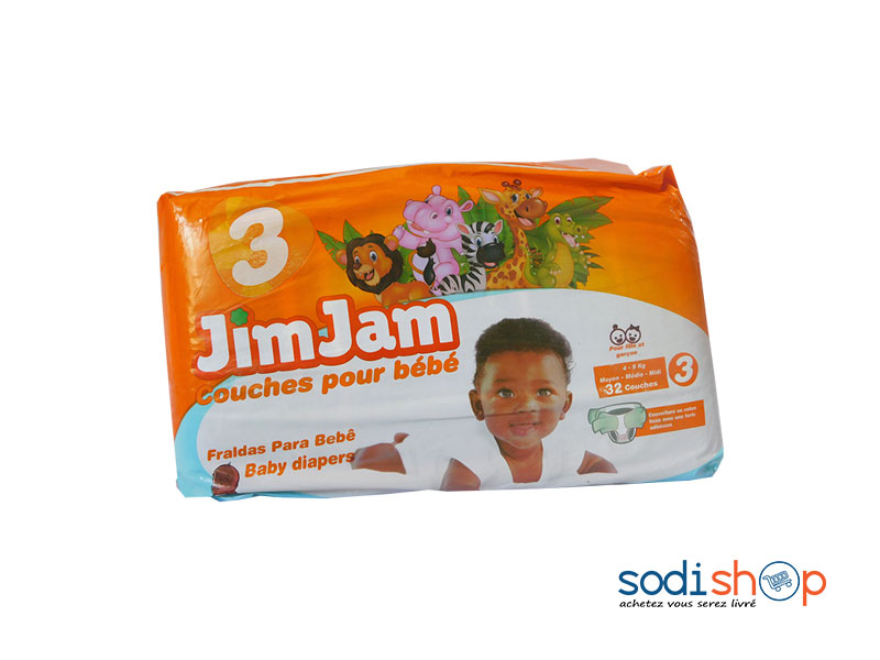 Paquet de Couche JimJam Pour Bébé 32 Couches MK00101