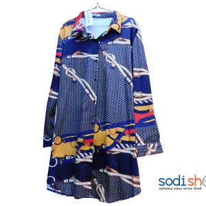 Robe Chemisier à Manche Longue Pour Femme Imprimée KT00102
