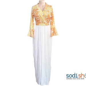 Robe à Buste Croisé Versace Couleur Blanche