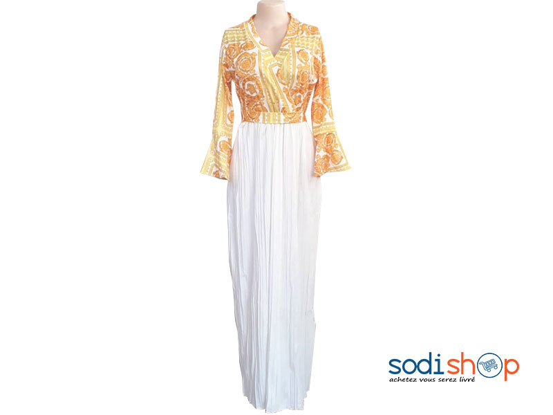 Robe à Buste Croisé Versace Couleur Blanche