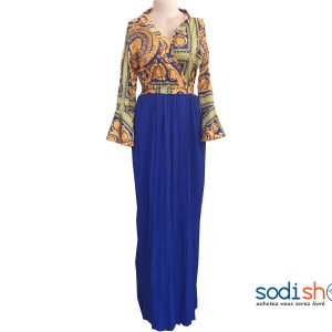 Robe à Buste Croisé Versace Couleur Bleue