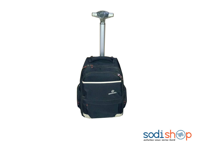 Sac d’Ecolier à Trolley Réglable Couleur Noire SS0086