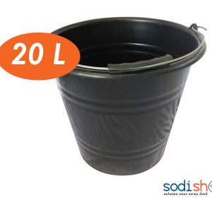 Seau D’eau En Plastique Couleur Noire Pour Usage Domestique MK00101