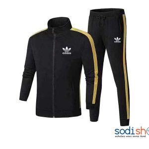 Survêtement Complet Jooging Adidas Pour Homme et Femme Couleur Noir et Jaune WA0021