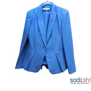Veste Smoking Complet Pour Femme Couleur Bleue KT00102