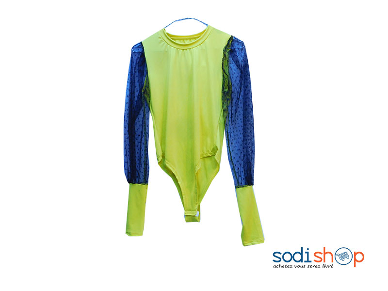 Vêtement Pour Femme Body Couleur Bleue et Verte KT00102