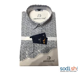 Chemise à Motif OdinMars - Couleur Blanc Pour Homme BC00103