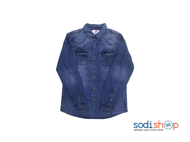 Chemise en Jean Stylé et Confortable - Couleur Bleu GB00104