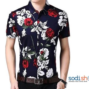 OdinMars Chemise à Fleur Multicolore BC00103