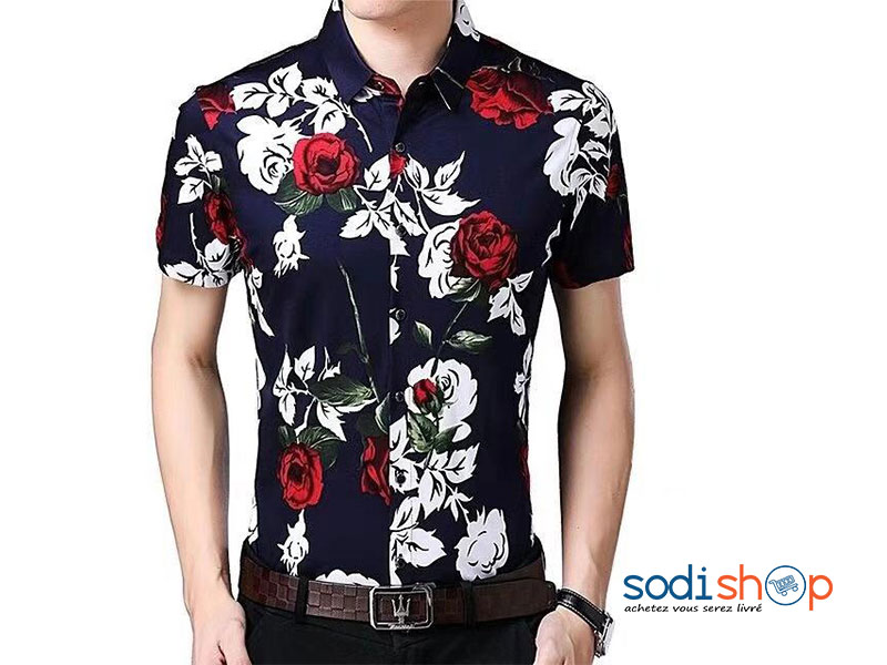 OdinMars Chemise à Fleur Multicolore BC00103