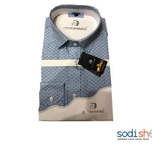 Chemise OdinMars Motif Pointillé Haute Qualité - Couleur Bleu BC00103