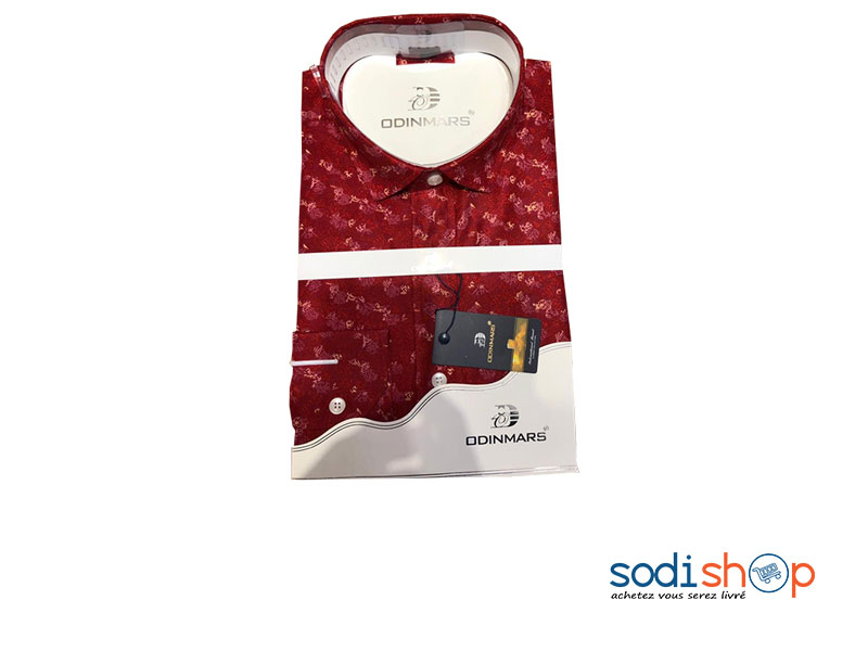 Chemise à Motif OdinMars - Couleur Rouge Pour Homme BC00103