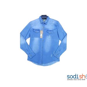 Chemise en Jean Design Chic - Couleur Bleu Ciel GB00104