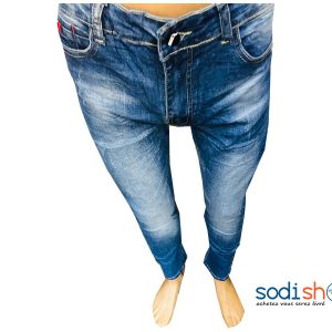 Jean Slim Coupe Moderne Haute Qualité - Couleur Bleu Blanc Pour Homme BJ00100