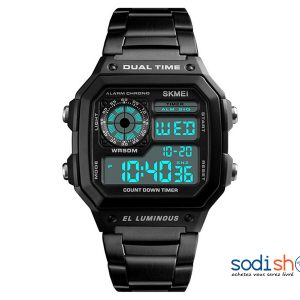 SKMEI 1335 Montre Sport Cadran Numérique Indicateur de Date Résistant à l’Eau Alarme - Couleur Noir Pour Homme DL00106