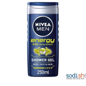 Gel Douche Nivea Men Energy 3en1 aux Extraits de Menthe - Pour Homme 250ml RD0084
