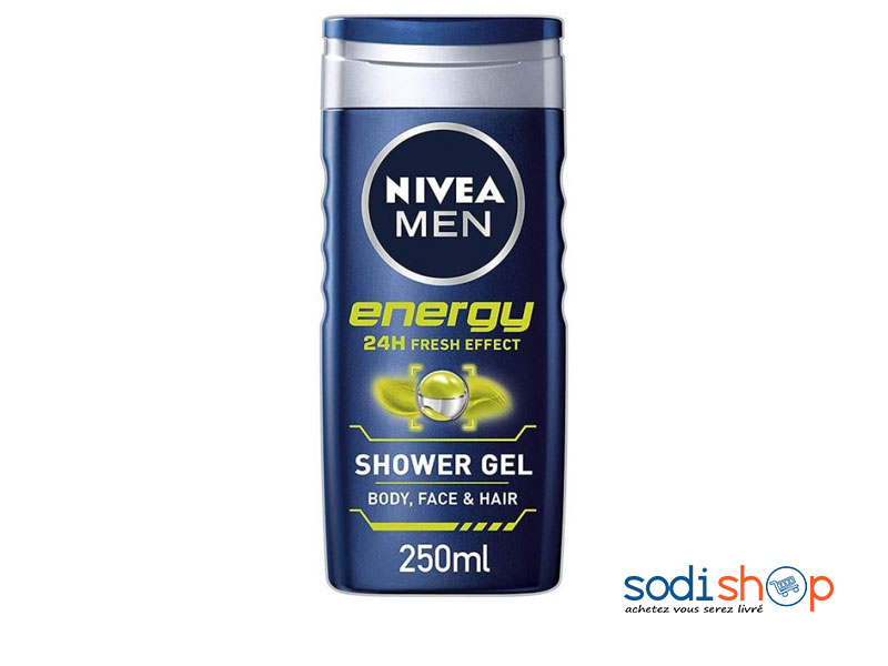 Gel Douche Nivea Men Energy 3en1 aux Extraits de Menthe - Pour Homme 250ml RD0084